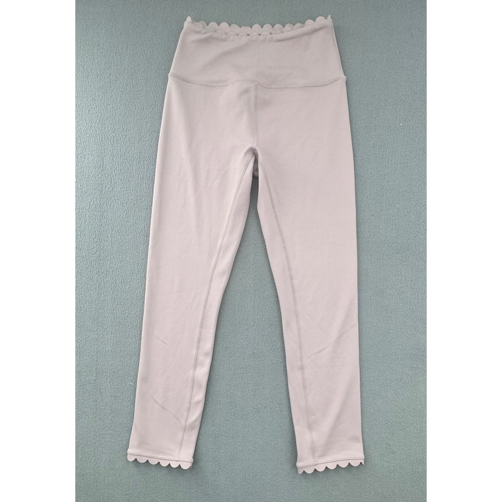 L'urv Scalloped Leggings XS Lavender High Rise Yoga Tights Balletcore Feminine